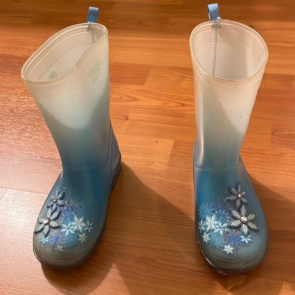 GUC Disney Elsa Rain Boots toddler girls size 10